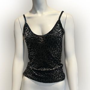 July Five Size S/M Animal Print Black, Gray, Blue, Tan, Velvet Camisole Stretchy
